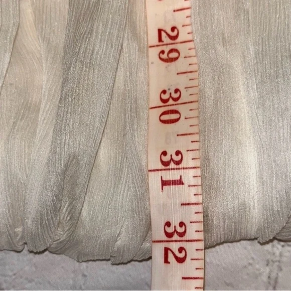 Catherine Malandrino Silk Halter Dress | Beaded Detail | Elegant Cream Maxi - Picture 8 of 9